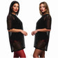 LUXE DIVA Womens Round Neck Sheer Mesh Top Ladies Short Sleeve Tunic Baggy T-Shirt Dress - LUXE DIVALUXE DIVA Womens Round Neck Sheer Mesh Top Ladies Short Sleeve Tunic Baggy T-Shirt DressTunic DressLUXE DIVALUXE DIVASSOvrSizTshirtBlk8-10LUXE DIVA Womens Round Neck Sheer Mesh Top Ladies Short Sleeve Tunic Baggy T-Shirt Dress8 - 10Black
