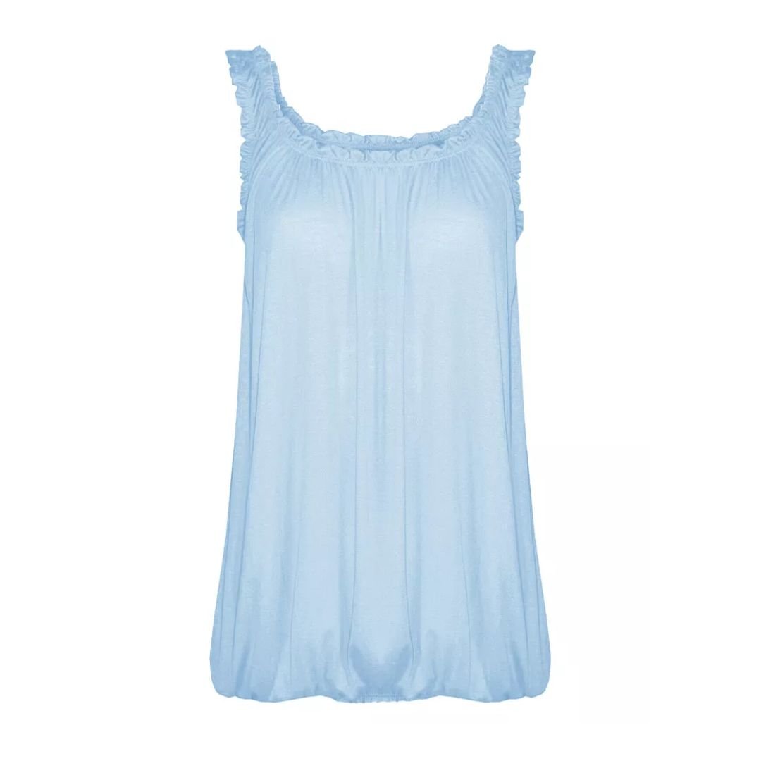 LUXE DIVA Women’s Swing Hem Sleeveless Tank Top - LUXE DIVALUXE DIVA Women’s Swing Hem Sleeveless Tank TopTank TopLUXE DIVALUXE DIVASLBubbleVestSBlue8-14LUXE DIVA Women’s Swing Hem Sleeveless Tank Top8-14Sky Blue