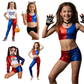 LUXE DIVA Crop top,Hotpant,Legging & Vest Crop Top and Hot Pants Set