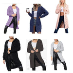 Load image into Gallery viewer, LUXE DIVA LADIES CABLE ALL-OVER HOODED ITALIAN KNITTED OPEN FRONT STYLE CARDIGAN
