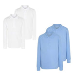 Load image into Gallery viewer, LUXE DIVA Boys Plain Polo Shirts Kids Summer Long Sleeve School T-Shirts Top School Shirts Uniform PE Top

