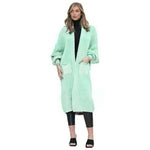 Load image into Gallery viewer, Ladies Oversized Long Cardigan Balloon Sleeve Chunky Ribbed Open Knitted Maxi Jumper Ladies Maxi Knitted Puff Sleeve 2 Pocket Cardigan Boyfriend Sweater Top UK One Size
