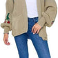 LUXE DIVA Womens Knitted Cherry Print Balloon Sleeves Cardigan