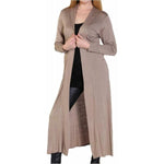Load image into Gallery viewer, LUXE DIVA Women’s Plus Size Maxi Long Cardigan UK | Floaty Full Sleeve Open Front Coatigan | Lightweight Collared Duster Jacket | Ladies Longline Cover Up Sizes 8-26
