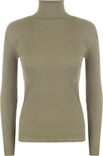 Load image into Gallery viewer, LUXE DIVA Women Ladies Ribbed Stretch Polo Turtle Neck Rib Top Jumper UK Size S/M-XXXL

