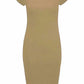 LUXE DIVA Ladies Scoop Neck Bodycon Dress Cap Sleeve Slim Fit Midi Dress Womens Plus Size Plain Stretch Ladies Jersey Midi Dress Sizes 8-26