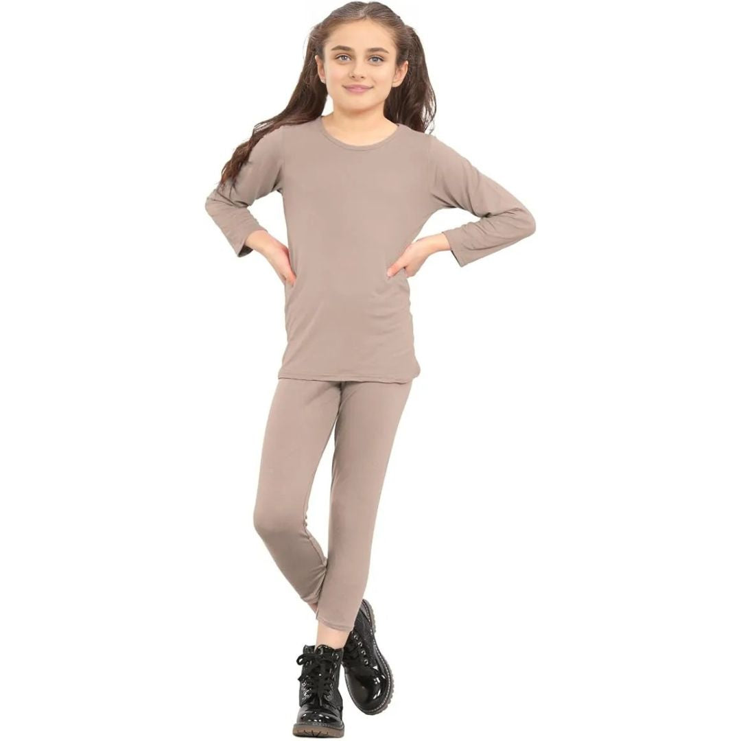 LUXE DIVA Girls 2-Piece Neon Summer Set – Stylish T-Shirt and Leggings Outfit for Ages 7-13