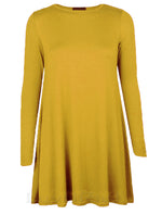 Load image into Gallery viewer, Women Long Sleeve Printed Casual Swing Ladies Dress Flared Skater Smock A Line Plus Size Tops UK
