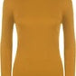 LUXE DIVA Women Ladies Ribbed Stretch Polo Turtle Neck Rib Top Jumper UK Size S/M-XXXL
