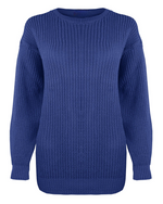 Load image into Gallery viewer, LUXE DIVA LADIES LONG KNITTED TUNIC JUMPER DRESS FISHERKNIT BAGGY LOOSE OVERSIZE FIT
