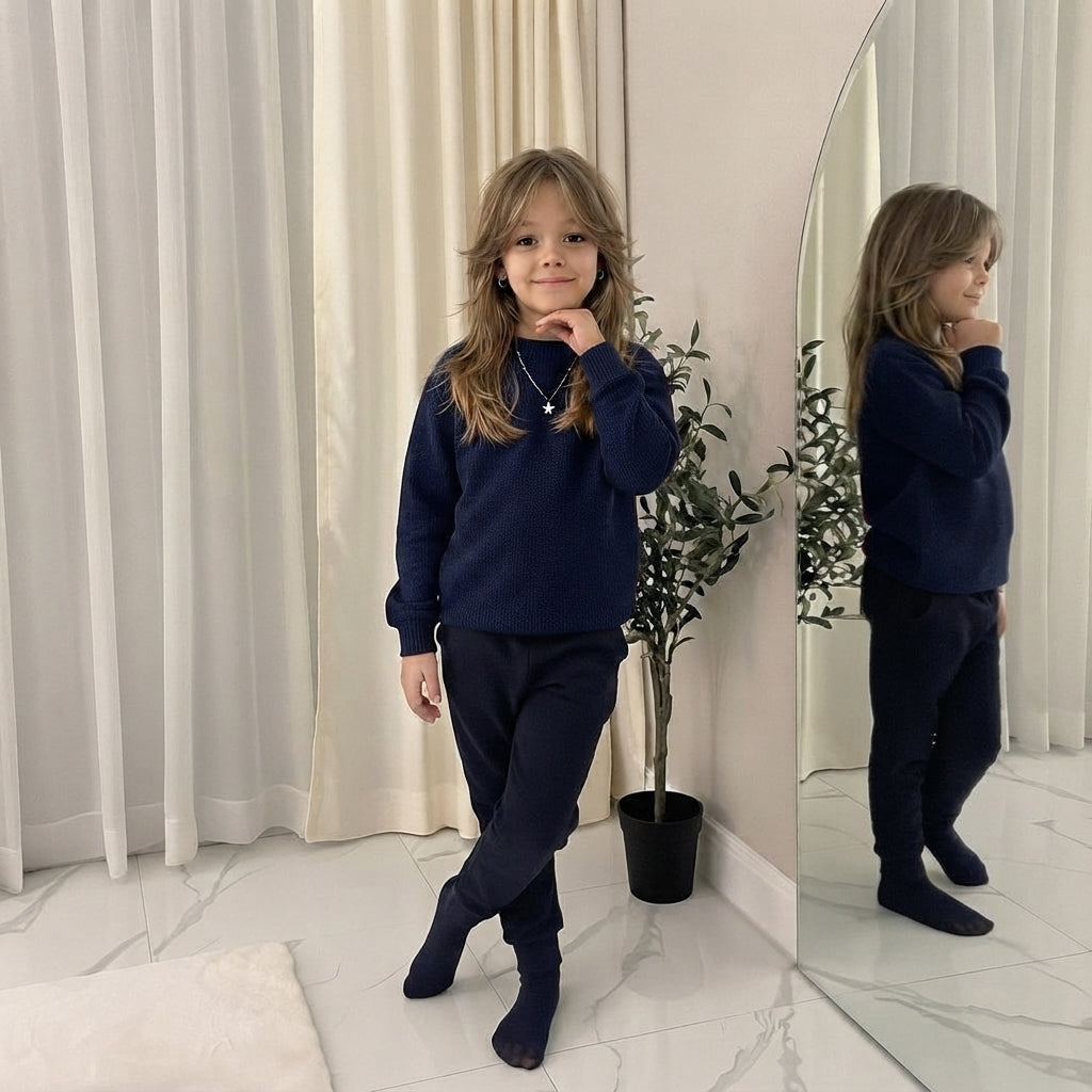 LUXE DIVA Kids Unisex Sweatshirt Long Sleeve Pullover Jumper Casual School Top