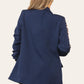 LUXE DIVA Ladies rouge leopard on sleeve Italien  blazer 2 front flap pockets