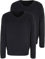 Load image into Gallery viewer, LUXE DIVA Girls Jumper Pullover V Neck School Uniform Kids Long Sleeve Sweater
