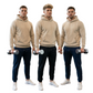 LUXE DIVA Men's Pack of 3 Fleece Joggers Elasticated Waist Hem & Zip Pockets S-XXL
