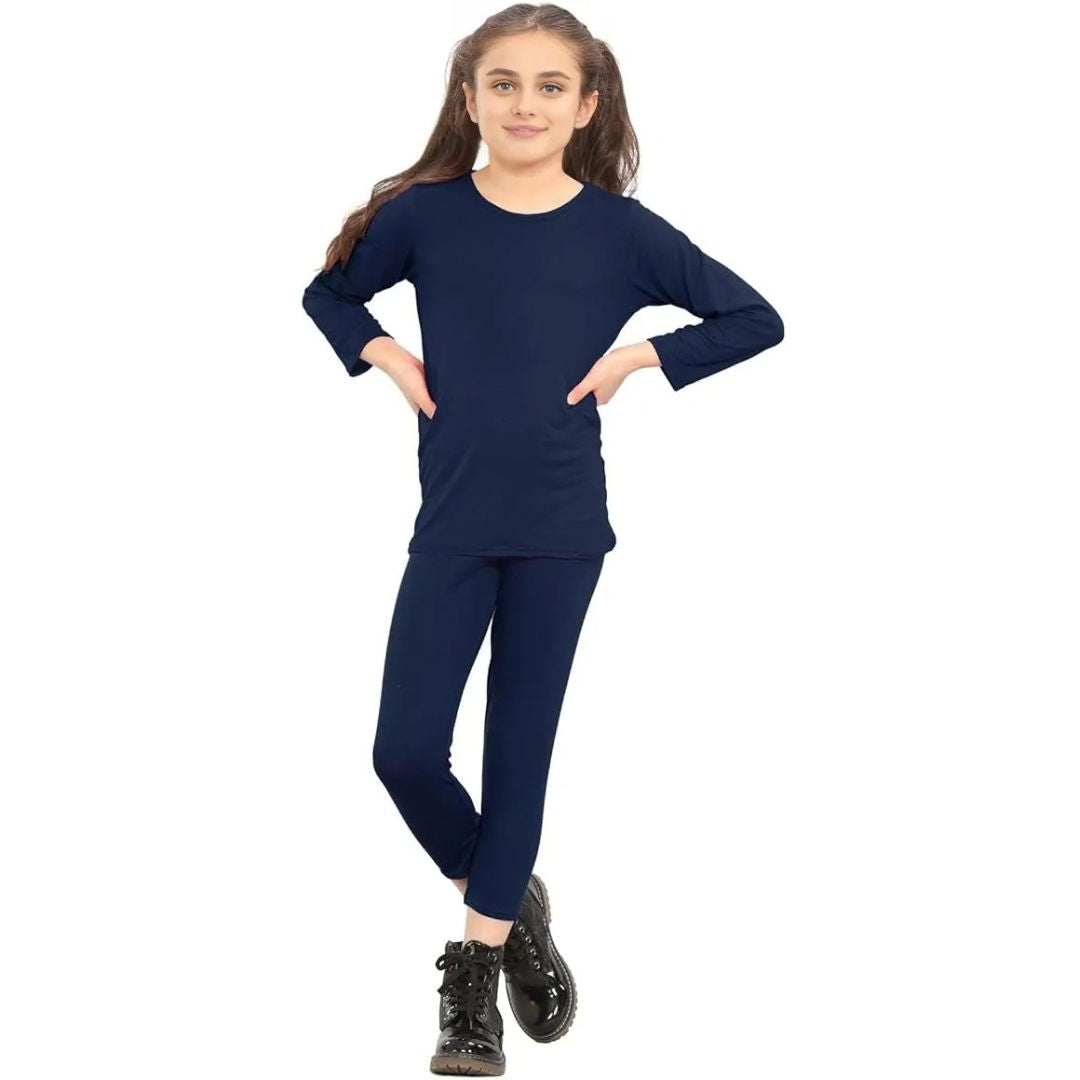 LUXE DIVA Girls 2-Piece Neon Summer Set – Stylish T-Shirt and Leggings Outfit for Ages 7-13