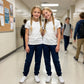 LUXE DIVA Girls Pack of 2 Fleece Jogging Bottoms Kids PE Tracksuit Trousers School Sportswear