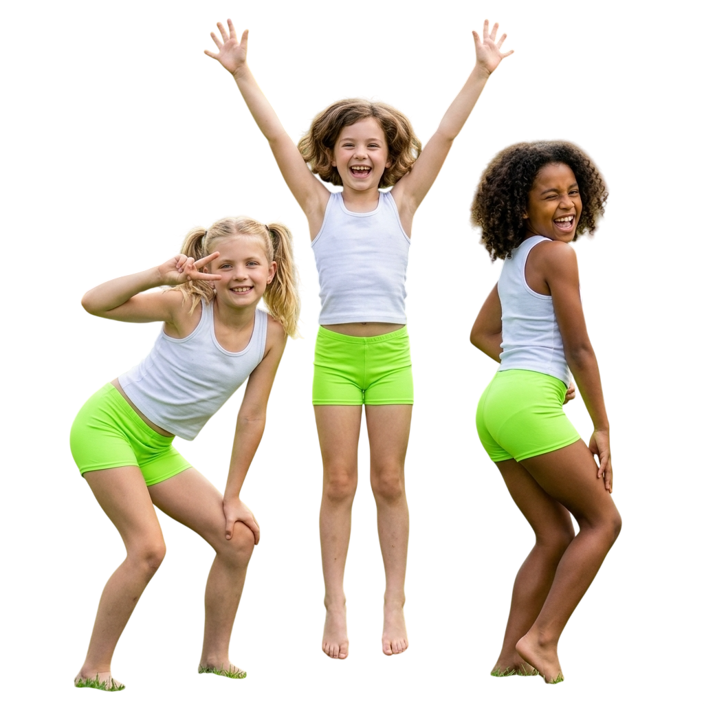 LUXE DIVA Girls Pack of 3 Microfibre Hot Pants Knickers Dance Gym Neon Shorts Ages 5-12