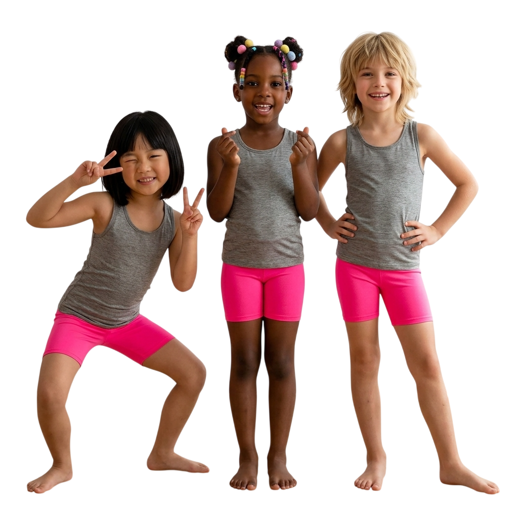 LUXE DIVA Girls Pack of 3 Microfibre Hot Pants Knickers Dance Gym Neon Shorts Ages 5-12