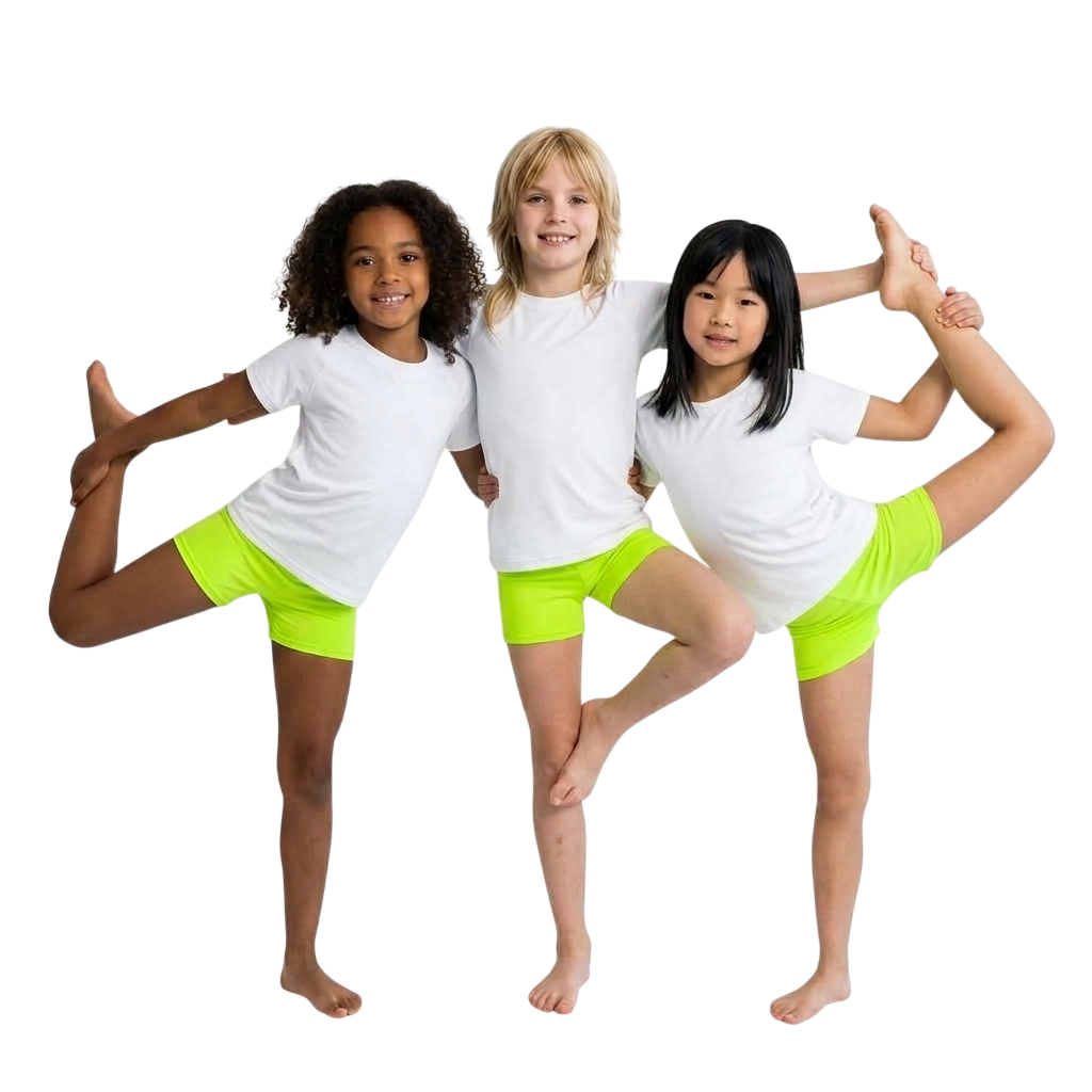 LUXE DIVA Girls Pack of 3 Microfibre Hot Pants Knickers Dance Gym Neon Shorts Ages 5-12