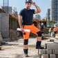 LUXE DIVA Men's Hi Vis Two Tone Trousers open hem Joggers Combat Workwear High Visibility Pants
