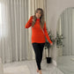 LUXE DIVA Women’s Plus Size Polo Roll Neck Jumper