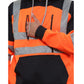 LUXE DIVA Adults Hooded Neck Zipper Sweatshirt Hi Vis Zip Up Tablet Hoodie Work Wear Warm Mens Outdoor Work Wear High Visibility Hooded Top Reflective Tape Winter Tunic