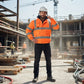 LUXE DIVA Men's Hi Vis Waterproof Reflective Bomber Safety Jacket High Visibility Workwear