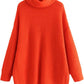 LUXE DIVA Women Chunky Knitted High Polo Roll Neck Baggy Oversized Winter Jumper Dress Top