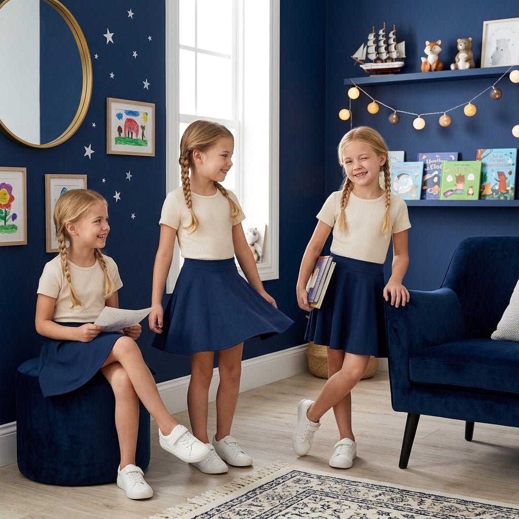 pack of 3 Girls Skater Skirt - LUXE DIVApack of 3 Girls Skater Skirtpack of 3 Girls Skater SkirtLUXE DIVALUXE DIVApx3KidSkaterSkirtNavy5-6pack of 3 Girls Skater Skirt5-6 YearsNavy Pack OF 3