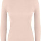 LUXE DIVA Women Ladies Ribbed Stretch Polo Turtle Neck Rib Top Jumper UK Size S/M-XXXL