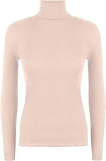 Load image into Gallery viewer, LUXE DIVA Women Ladies Ribbed Stretch Polo Turtle Neck Rib Top Jumper UK Size S/M-XXXL

