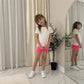 LUXE DIVA Girls Microfiber Dance Shorts Stretchy Kids Dancewear Activewear Shorts