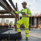 LUXE DIVA Men's Hi Vis Long Sleeve Polo Shirt & Trousers High Visibility Reflective Workwear Set