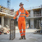 LUXE DIVA Men's Hi Vis Trousers & Plain Hoodie High Visibility Reflective Workwear Set