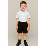 Load image into Gallery viewer, LUXE DIVA Boys School Shorts – Classic Black Knee-Length Uniform Shorts with Pockets, Easy Pull-On Design, Half Elastic Waistband for Ages 2-10 Years
