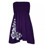 Load image into Gallery viewer, Ladies Sheering Boobtube Gather Bandeau Ruched Top with Side Flower Printed Sheering Top
