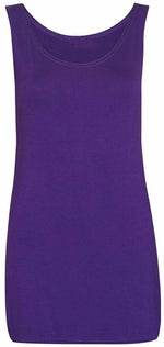 Load image into Gallery viewer, Ladies Scoop Neck long Sleeveless Stretch Plain Vest Strappy T-Shirt
