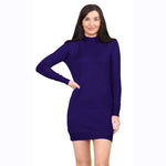 Load image into Gallery viewer, LUXE DIVA Womens Turtle Neck Jumper Ladies Knitted Bodycon Roll Neck Midi Sweater Top Dressess UK
