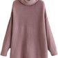 LUXE DIVA Women Chunky Knitted High Polo Roll Neck Baggy Oversized Winter Jumper Dress Top