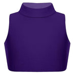 Load image into Gallery viewer, LUXE DIVA Girls Gymnastics Crop Tops – Kids Sleeveless Turtle Neck Crop Top for Dance, Yoga, Sports, Running – Plain Summer Vest Activewear for Girls Ages 5-13 Years
