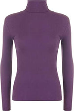 Load image into Gallery viewer, LUXE DIVA Women Ladies Ribbed Stretch Polo Turtle Neck Rib Top Jumper UK Size S/M-XXXL
