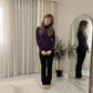 LUXE DIVA Women’s Plus Size Polo Roll Neck Jumper