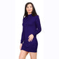 LUXE DIVA Womens Turtle Neck Jumper Ladies Knitted Bodycon Roll Neck Midi Sweater Top Dressess UK
