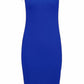 LUXE DIVA Ladies Scoop Neck Bodycon Dress Cap Sleeve Slim Fit Midi Dress Womens Plus Size Plain Stretch Ladies Jersey Midi Dress Sizes 8-26