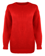 Load image into Gallery viewer, LUXE DIVA LADIES LONG KNITTED TUNIC JUMPER DRESS FISHERKNIT BAGGY LOOSE OVERSIZE FIT
