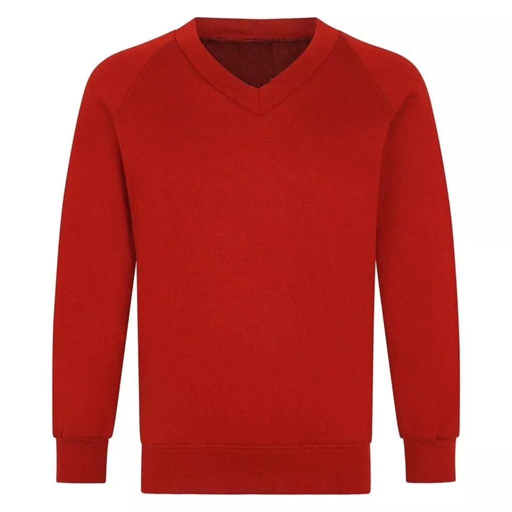 Kids Boys Girls  V Neck School Jumper Sweatshirt