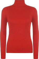 Load image into Gallery viewer, LUXE DIVA Women Ladies Ribbed Stretch Polo Turtle Neck Rib Top Jumper UK Size S/M-XXXL
