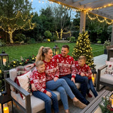 LUXE DIVA Family Matching Christmas Jumper | Red Fairisle Nordic Xmas Pullover