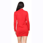 Load image into Gallery viewer, LUXE DIVA Womens Turtle Neck Jumper Ladies Knitted Bodycon Roll Neck Midi Sweater Top Dressess UK
