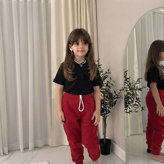 LUXE DIVA Kids Unisex Fleece Joggers Boys Girls PE School Sports Casual Wear